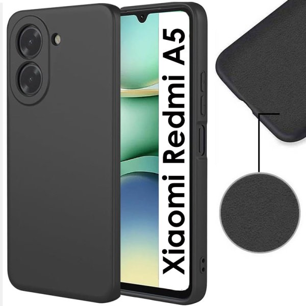 CUSTODIA per XIAOMI REDMI A5 (dimensioni 173,3 x 79,4 x 8,26mm) IN TPU SILICONE NERO EFFETTO SOFT TOUCH E INTERNO IN MICROFIBRA CUSTODIA per XIAOMI REDMI A5 (dimensioni 173,3 x 79,4 x 8,26mm) IN TPU SILICONE NERO EFFETTO SOFT TOUCH E INTERNO IN MICROFIBRA