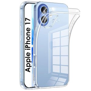 CUSTODIA per APPLE IPHONE 17 (6.3") IN GEL TPU SILICONE 1,8mm TRASPARENTE