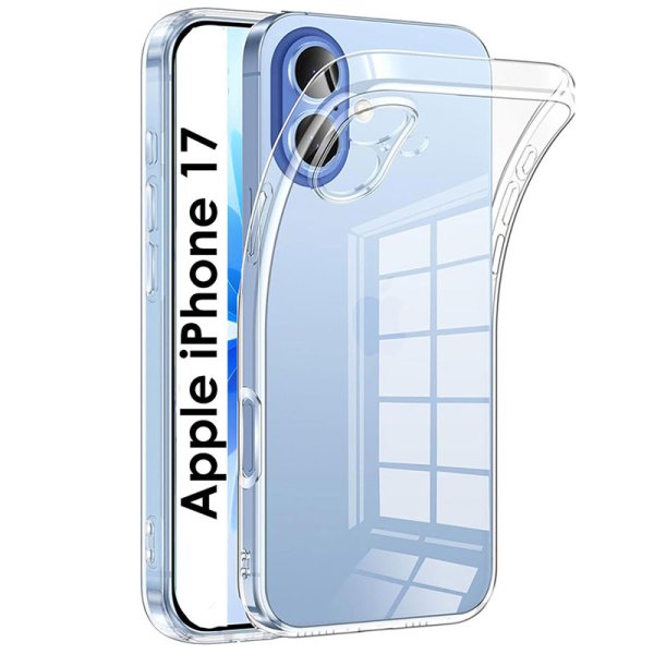 CUSTODIA per APPLE IPHONE 17 (6.3") IN GEL TPU SILICONE 1,8mm TRASPARENTE