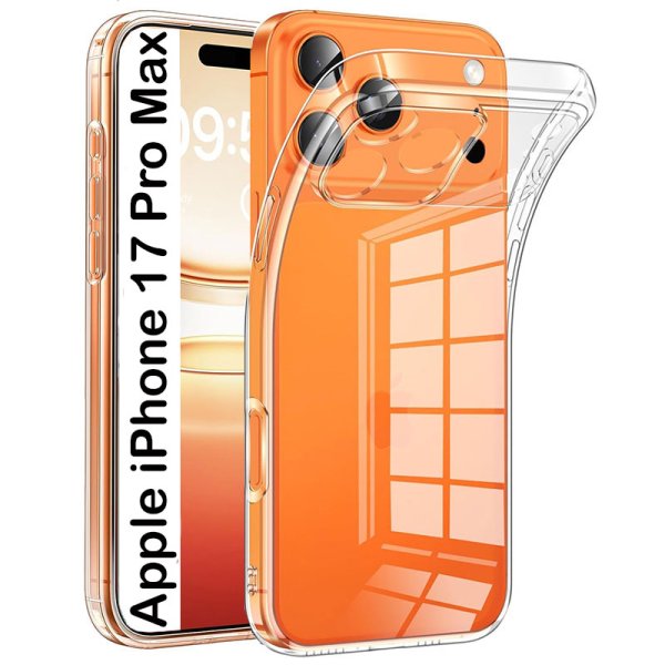 CUSTODIA per APPLE IPHONE 17 PRO MAX (6.9") IN GEL TPU SILICONE 1,8mm TRASPARENTE
