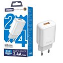 CARICATORE DA RETE 2400mAh 12W CON 1 PORTA USB COLORE BIANCO EU01 JELLICO CARICATORE DA RETE 2400mAh 12W CON 1 PORTA USB COLORE BIANCO EU01 JELLICO