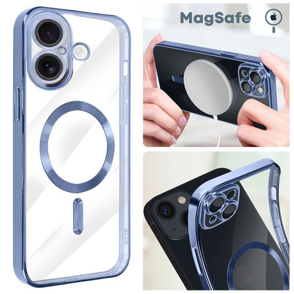 CUSTODIA per APPLE IPHONE 17 (6.3") IN TPU A 360° (COMPRESE FOTOCAMERE) DETTAGLI BLU CROMATI - COMPATIBILE CON RICARICA MAGSAFE CUSTODIA per APPLE IPHONE 17 (6.3") IN TPU A 360° (COMPRESE FOTOCAMERE) DETTAGLI BLU CROMATI - COMPATIBILE CON RICARICA MAGSAFE