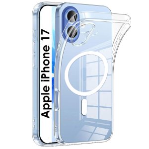 CUSTODIA per APPLE IPHONE 17 (6.3") IN GEL TPU SILICONE 1,8mm TRASPARENTE COMPATIBILE CON RICARICA MAGSAFE