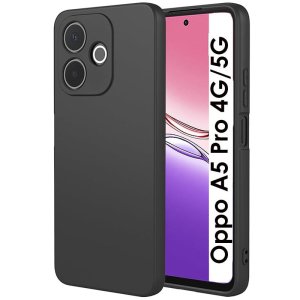 CUSTODIA per OPPO A5 PRO (4G/5G) IN GEL TPU SILICONE SLIM COLORE NERO SATINATO