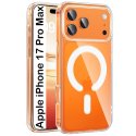 CUSTODIA per APPLE IPHONE 17 PRO MAX (6.9") RIGIDA CON CORNICE IN SILICONE TRASPARENTE COMPATIBILE CON RICARICA MAGSAFE CUSTODIA per APPLE IPHONE 17 PRO MAX (6.9") RIGIDA CON CORNICE IN SILICONE TRASPARENTE COMPATIBILE CON RICARICA MAGSAFE