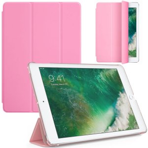 CUSTODIA per APPLE IPAD 2018, IPAD 2017 (9.7") FLIP ORIZZONTALE SIMILPELLE CON CHIUSURA MAGNETICA E STAND COLORE ROSA