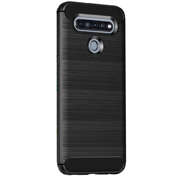CUSTODIA per LG K41S, K51S IN GEL TPU SILICONE EFFETTO METALLICO CON INSERTI IN FANTASIA CARBONIO NERO CUSTODIA per LG K41S, K51S IN GEL TPU SILICONE EFFETTO METALLICO CON INSERTI IN FANTASIA CARBONIO NERO