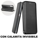 CUSTODIA per HUAWEI P20 - FLIP ORIZZONTALE SIMILPELLE CON CHIUSURA MAGNETICA INVISIBILE E INTERNO IN TPU COLORE NERO