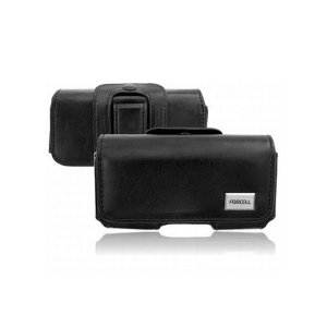 CUSTODIA A SACCHETTO ORIZZONTALE SIMILPELLE per SAMSUNG GALAXY S2 E MODELLI SIMILARI CON PASSACINTURA NERO