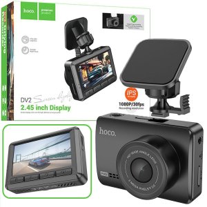 DASH CAM CON REGISTRAZIONE VIDEO IN 1080p 30Fps, GRANDANGOLARE DA 140° E SCHERMO IPS DA 2.45" DV2 HOCO