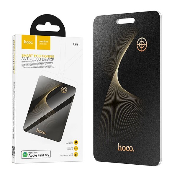 LOCALIZZATORE WIRELESS COMPATIBILE CON DISPOSITIVI APPLE CON IMPERMEABILITA' IP68 E92 HOCO COLORE NERO