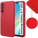 CUSTODIA per SAMSUNG GALAXY A17 (5G) IN SILICONE COLORE ROSSO CON EFFETTO SOFT TOUCH E INTERNO IN MICROFIBRA