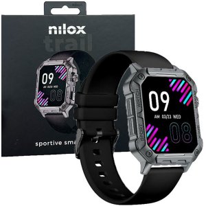 SMARTWATCH NILOX NXSWTRAILWATCH CON DISPLAY DA 1.91", FUNZIONE CHIAMATE E MONITORAGGIO FREQUENZA CARDIACA GRIGIO