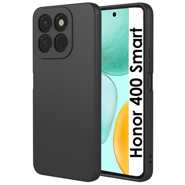 CUSTODIA per HONOR 400 SMART IN GEL TPU SILICONE SLIM COLORE NERO SATINATO