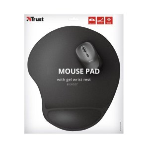 TAPPETINO PER MOUSE CON POGGIAPOLSO IN GEL E FONDO ANTISCIVOLO COLORE NERO 16977 BIGFOOT TRUST BLISTER