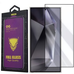 PELLICOLA per SAMSUNG GALAXY S24 ULTRA (SM-S928) VETRO TEMPERATO 9H FULL FACE E FULL GLUE CON CORNICE COLORE NERO OG