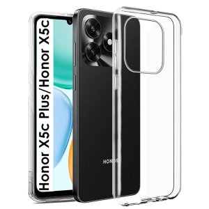 CUSTODIA per HONOR X5c PLUS, HONOR X5c IN GEL TPU SILICONE TRASPARENTE