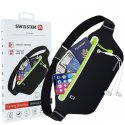 CUSTODIA A MARSUPIO IN NEOPRENE CON TASCA PORTA OGGETTI E CINTA REGOLABILE NERO E VERDE 32903400 SWISSTEN