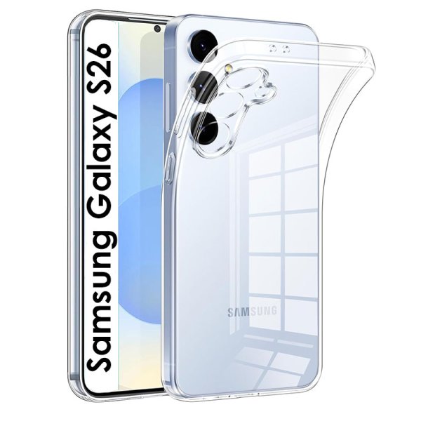 CUSTODIA per SAMSUNG GALAXY S26 IN GEL TPU SILICONE 1,8mm TRASPARENTE