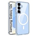 CUSTODIA per SAMSUNG GALAXY S26 RIGIDA CON CORNICE IN SILICONE TRASPARENTE COMPATIBILE CON RICARICA MAGSAFE