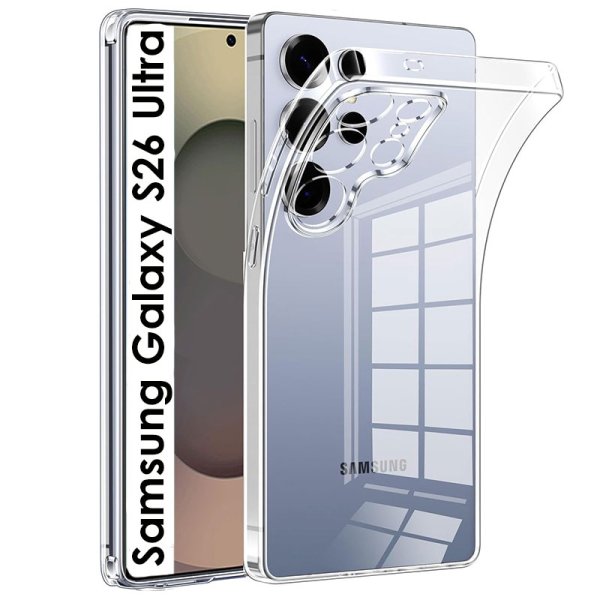 CUSTODIA per SAMSUNG GALAXY S26 ULTRA IN GEL TPU SILICONE 1,8mm TRASPARENTE