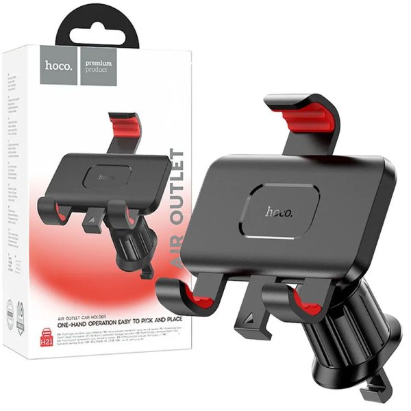 SUPPORTO AUTO UNIVERSALE CON FISSAGGIO BOCCHETTE D'ARIA E CHIUSURA CON ALETTE (DISPOSITIVI DA 4.5" A 7") H21 HOCO