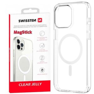 CUSTODIA per APPLE IPHONE 13 PRO MAX (6.7") - RIGIDA CON CORNICE IN SILICONE TRASPARENTE COMPATIBILE MAGSAFE 33001720 SWISSTEN