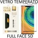 PELLICOLA per HUAWEI MATE 30 PRO, MATE 30 PRO (5G) - PROTEGGI DISPLAY VETRO TEMPERATO FULL FACE 9H CON CORNICE NERA FULL GLUE 5D