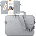 BORSA PER NOTEBOOK FINO A 15,6" CON TASCA ESTERNA, MANIGLIE E TRACOLLA REGOLABILE COLORE GRIGIO GT1 HOCO