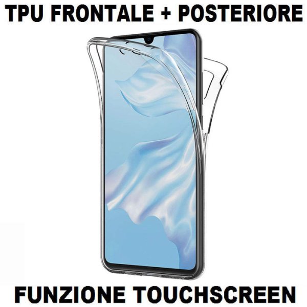 CUSTODIA per HUAWEI P30 IN GEL TPU SILICONE FRONTALE + POSTERIORE ULTRA SLIM 0,3mm TRASPARENTE