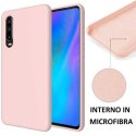 CUSTODIA per HUAWEI P30 IN SILICONE CON EFFETTO SOFT TOUCH ED INTERNO IN MICROFIBRA COLORE ROSA