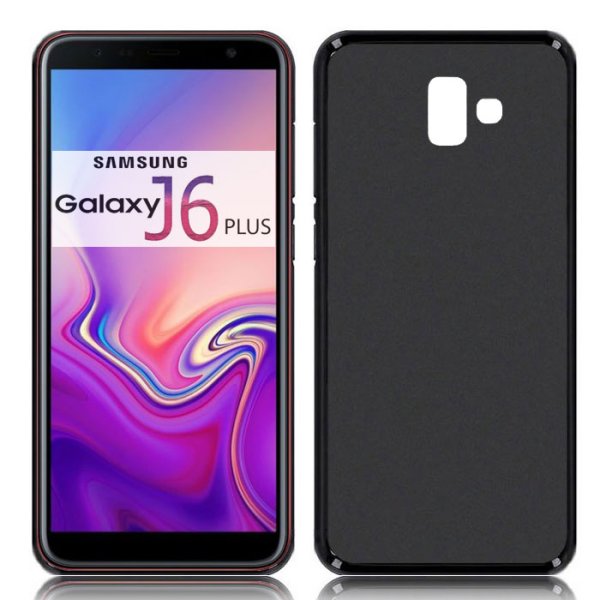 CUSTODIA per SAMSUNG GALAXY J6 PLUS (SM-J610) IN GEL TPU SILICONE COLORE NERO