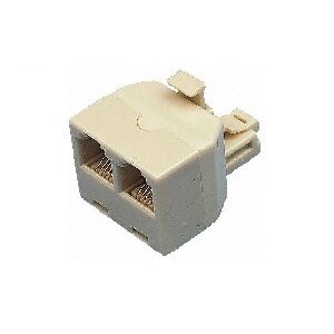 ADATTATORE TELEFONICO RJ11 1 SPINA MASCHIO / 2  PRESE FEMMINE PLUG 6P4C SFUSO IN BULK
