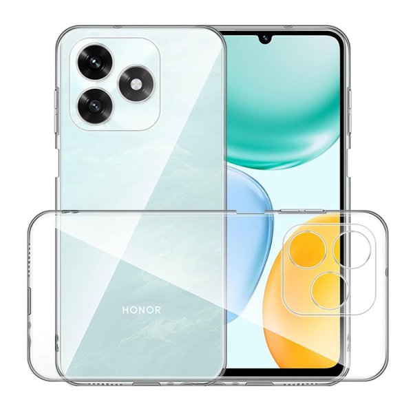 CUSTODIA per HONOR X5c PLUS, HONOR X5c IN GEL TPU SILICONE 1,8mm TRASPARENTE