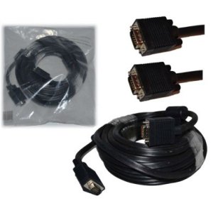 CAVO VGA CON FERRITI MASCHIO / MASCHIO LUNGHEZZA 5 Mt. COLORE NERO VGA-MM50