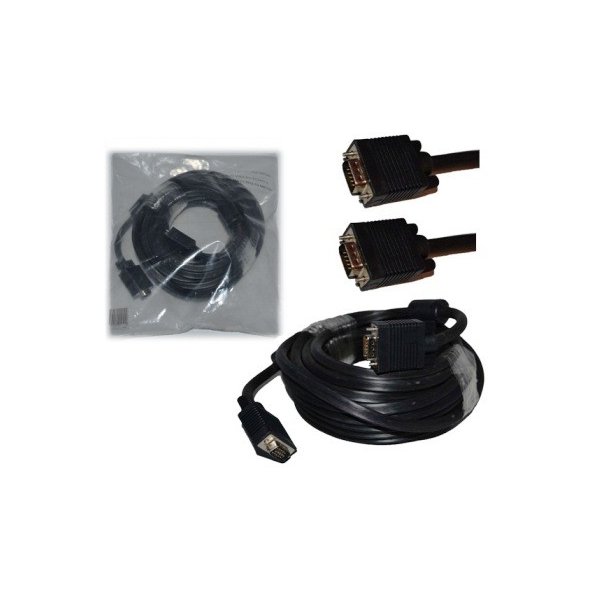 CAVO VGA CON FERRITI MASCHIO / MASCHIO LUNGHEZZA 5 Mt. COLORE NERO VGA-MM50