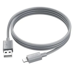CAVO USB LIGHTNING (NO MFI) LUNGHEZZA 1 MT CON SUPPORTO RICARICA FAST CHARGING 2.4A COLORE GRIGIO HOCO X107 BLISTER