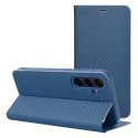 CUSTODIA per SAMSUNG GALAXY A35 (SM-A356) FLIP ORIZZONTALE CON CHIUSURA MAGNETICA INVISIBILE E INTERNO IN TPU COLORE BLU