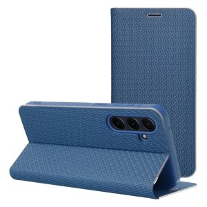 CUSTODIA per SAMSUNG GALAXY A35 (SM-A356) FLIP ORIZZONTALE CON CHIUSURA MAGNETICA INVISIBILE E INTERNO IN TPU COLORE BLU