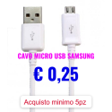 CAVO MICRO USB SAMSUNG ECB-DU4AWE - LUNGHEZZA 1 MT COLORE BIANCO BULK