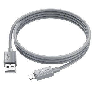 CAVO USB LIGHTNING (NO MFI) LUNGHEZZA 1 MT CON SUPPORTO RICARICA FAST CHARGING 2.4A COLORE GRIGIO HOCO X107 BLISTER