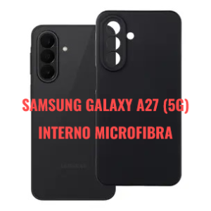 CUSTODIA per SAMSUNG GALAXY A27 (5G) IN SILICONE NERO CON EFFETTO SOFT TOUCH E INTERNO IN MICROFIBRA
