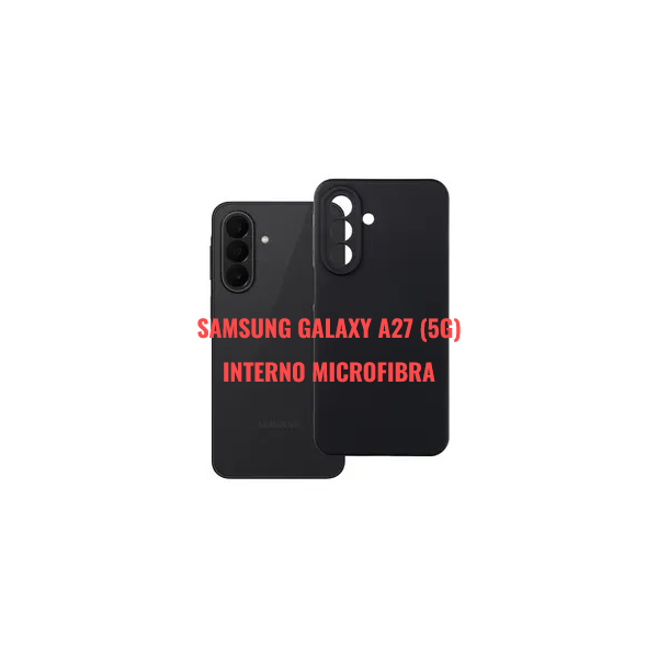 CUSTODIA per SAMSUNG GALAXY A27 (5G) IN SILICONE NERO CON EFFETTO SOFT TOUCH E INTERNO IN MICROFIBRA