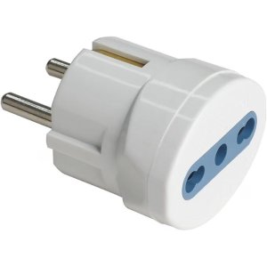 ADATTATORE ITALO-TEDESCO PRESA 10A / USCITA BIVALENTE 300616B POLIPLAST