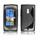 CUSTODIA GEL TPU SILICONE DOUBLE per NOKIA LUMIA 800 COLORE NERO CUSTODIA GEL TPU SILICONE DOUBLE per NOKIA LUMIA 800 COLORE NERO