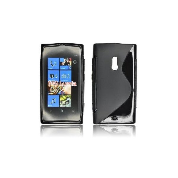 CUSTODIA GEL TPU SILICONE DOUBLE per NOKIA LUMIA 800 COLORE NERO CUSTODIA GEL TPU SILICONE DOUBLE per NOKIA LUMIA 800 COLORE NERO