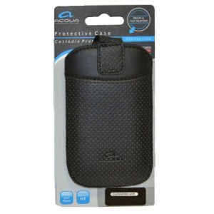 CUSTODIA SACCHETTO IN PELLE per SAMSUNG I9100 GALAXY S2, I9105 GALAXY S2 PLUS COLORE NERO SERIE WEMBLEY MARCHIO ACQUA