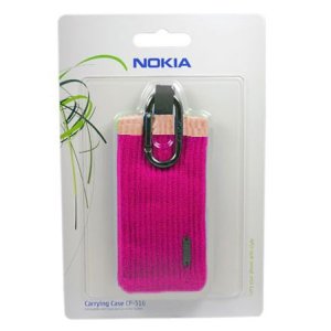 CUSTODIA CALZINO ORIGINALE CP-516 CON MOSCHETTONE per NOKIA N97, N95, X6 COLORE FUCSIA BLISTER SEGUE COMPATIBILITA'..
