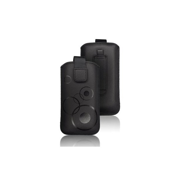 CUSTODIA A SACCHETTO IN TESSUTO per APPLE IPHONE 5, 5c, 5s COLORE NERO FANTASIA CERCHI CUSTODIA A SACCHETTO IN TESSUTO per APPLE IPHONE 5, 5c, 5s COLORE NERO FANTASIA CERCHI