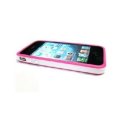 CUSTODIA GEL TPU SILICONE BUMPER per APPLE IPHONE 4, 4s COLORE FUCSIA-BIANCO-FUCSIA TASTI METALLIZZATI CUSTODIA GEL TPU SILICONE BUMPER per APPLE IPHONE 4, 4s COLORE FUCSIA-BIANCO-FUCSIA TASTI METALLIZZATI